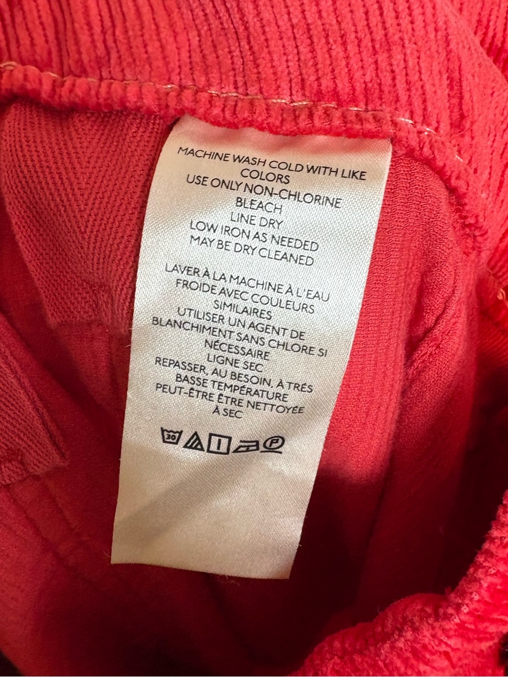 Anthropologie Maeve The Colette Cropped Wide-leg Corduroy Pants Red 29 Tall - Picture 13 of 13